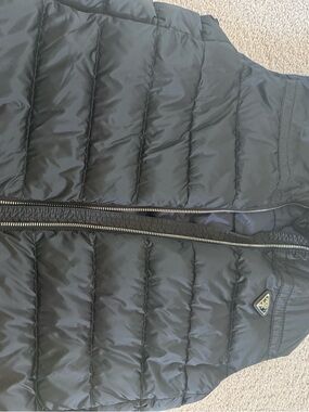 Prada Black Quilted Down Vest